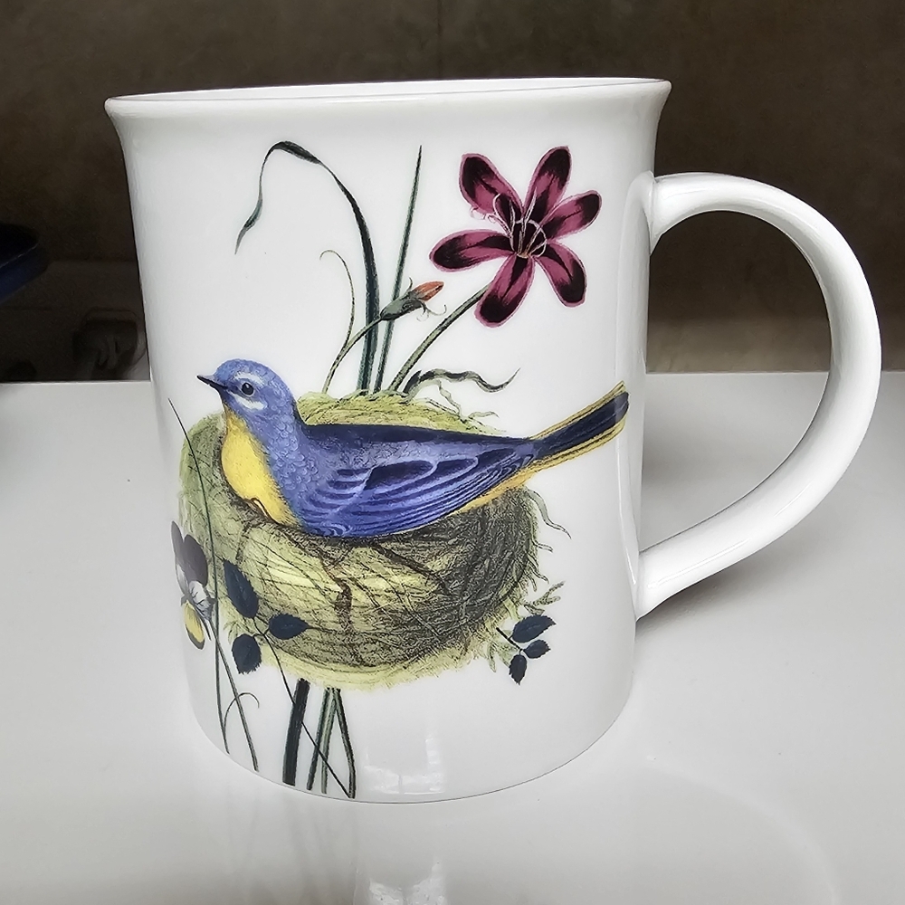 Fringe Floral Bird Mug